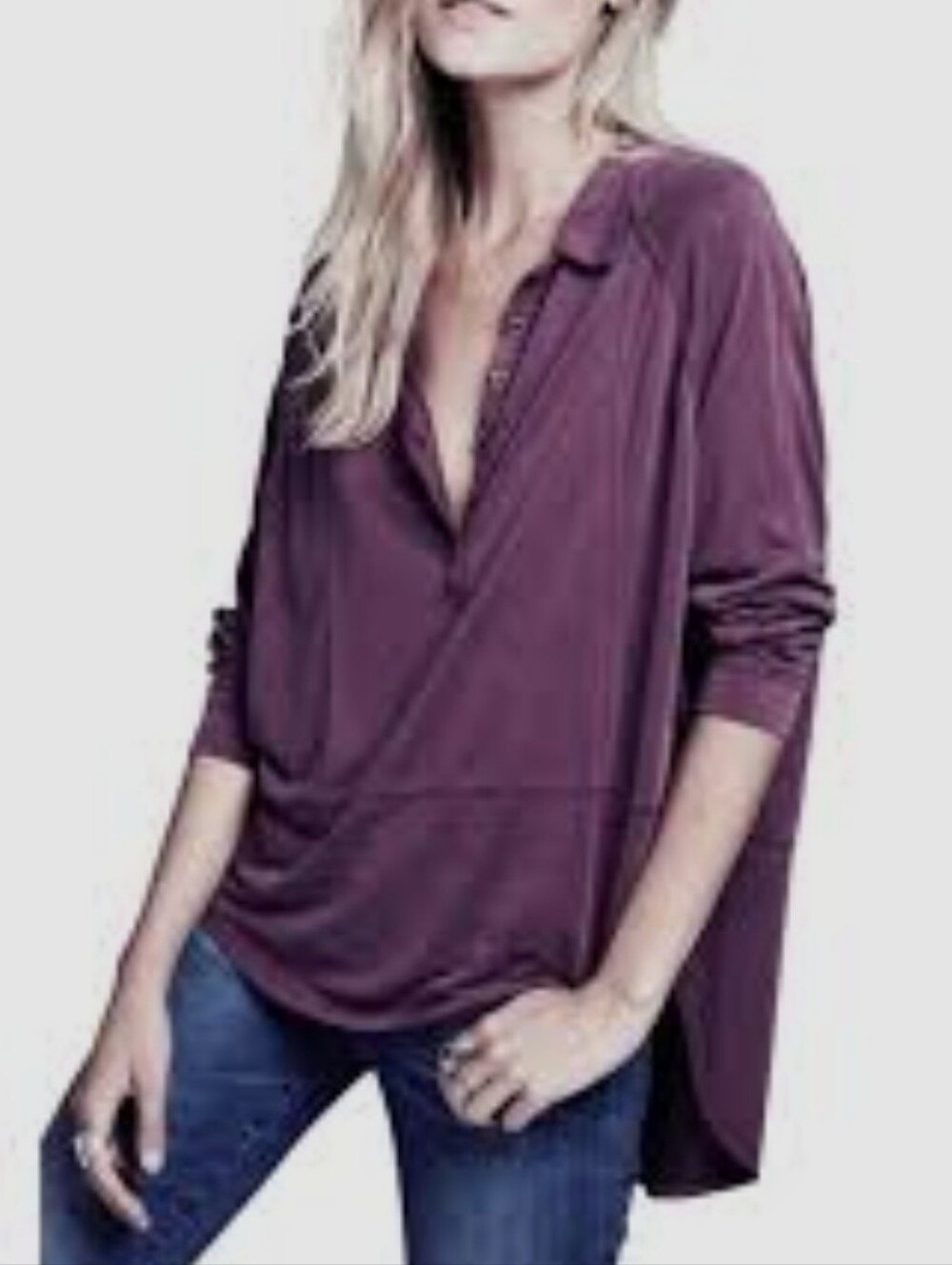 We The Free People Rose Oversized Henley